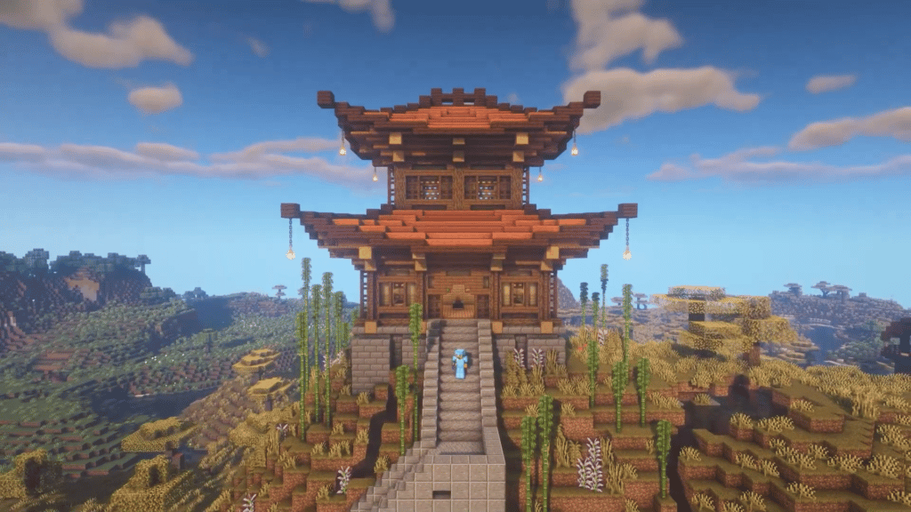 minecraft pagoda blueprints