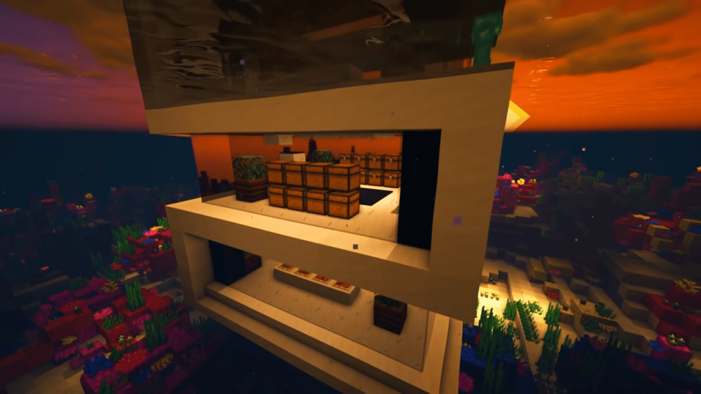 Maison sous-marine dans Minecraft