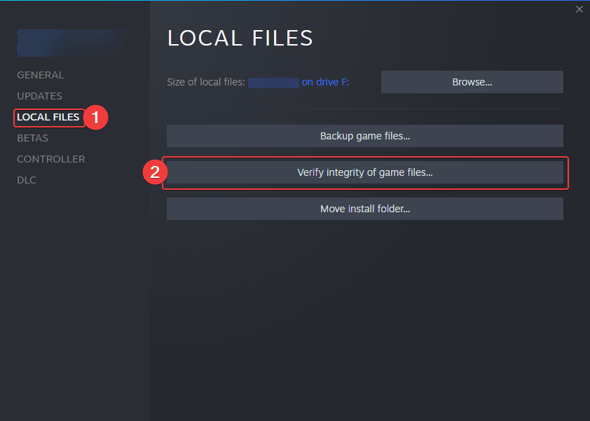 Verifying game files can fix