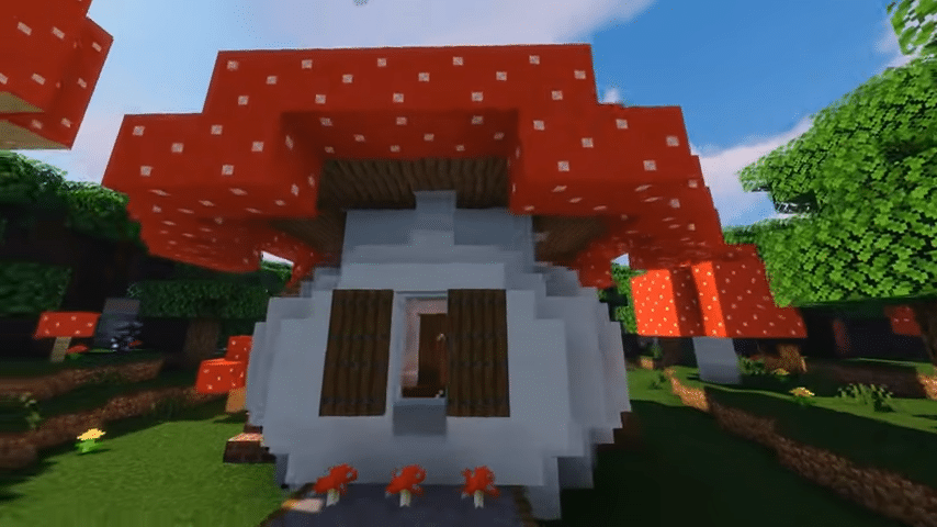 Maison champignon de Minecraft