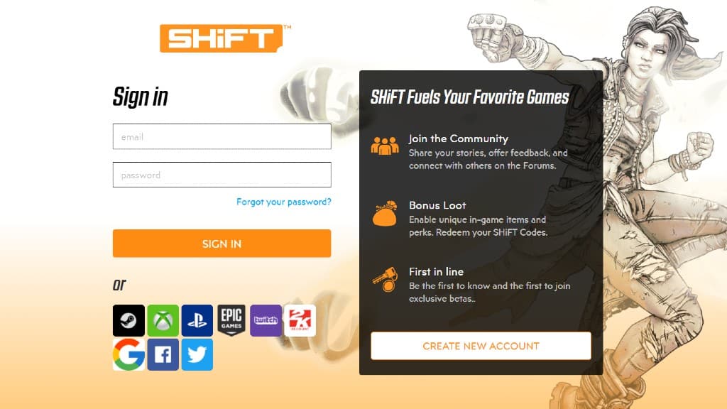 Shift home page