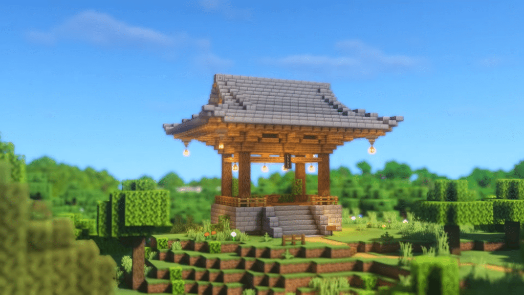 Simple Japanese Temple Build Idea Minecraft