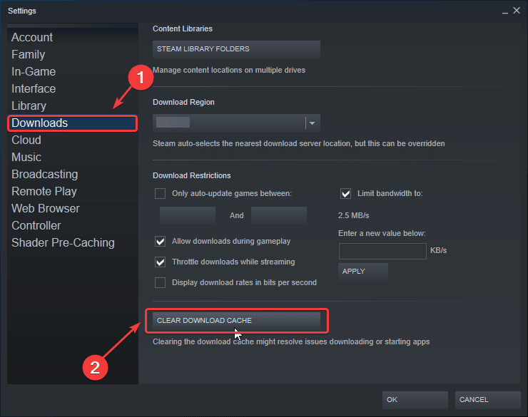 You can clear the download cache in Steam to potentially fix the Eastward not launching issue