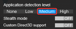 Set application detection level to Medium instead of High