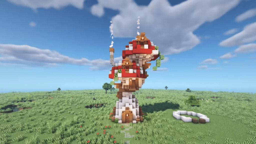 Cottagecore Minecraft Building Ideas Mushroom House