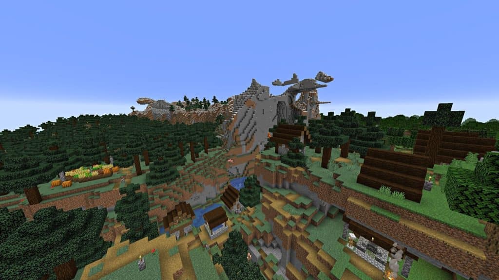 Minecraft Seed:  Scenic Forest Village