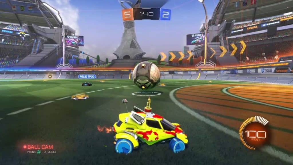 Usando la cámara de pelota en Rocket League