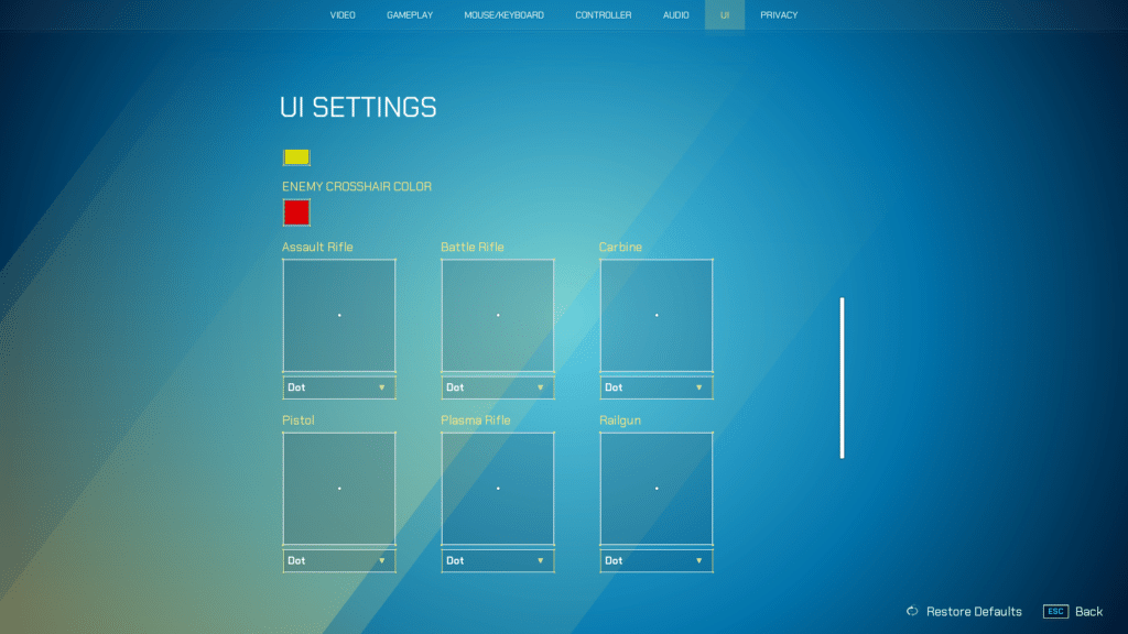 Dot Crosshair in Splitgate