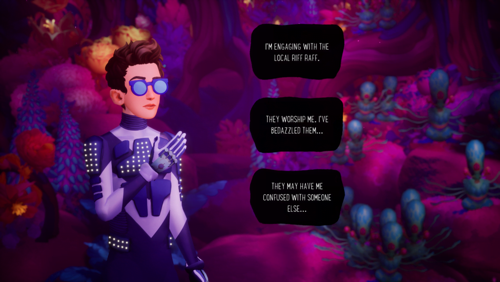 Dialogue Options in The Artful Escape