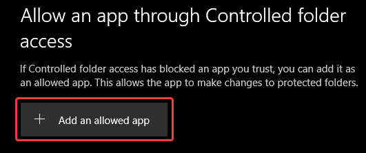 You can add recently blocked applications in the allowed list through this