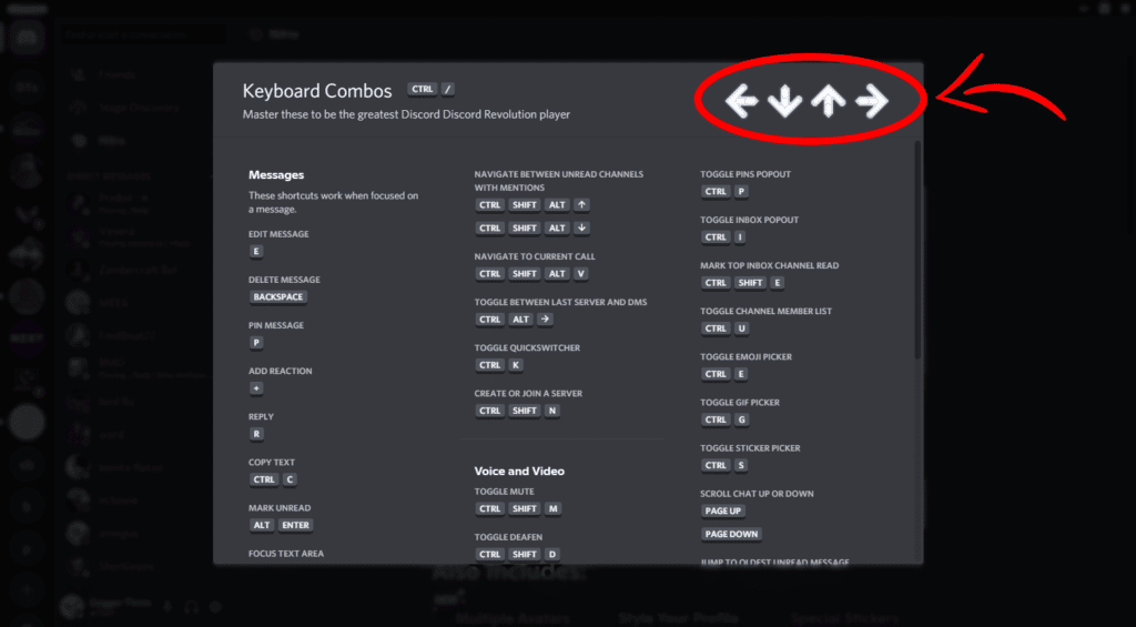 Discord Note Arrows