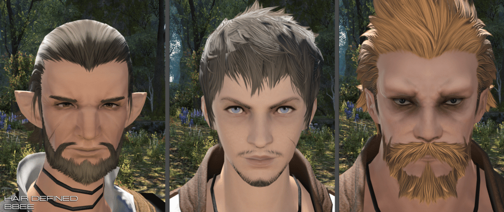 Characters with hair defined in FFXIV