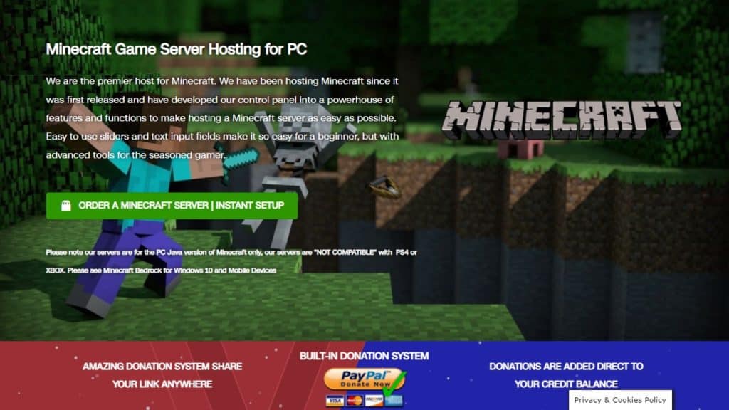 instant mcpe server