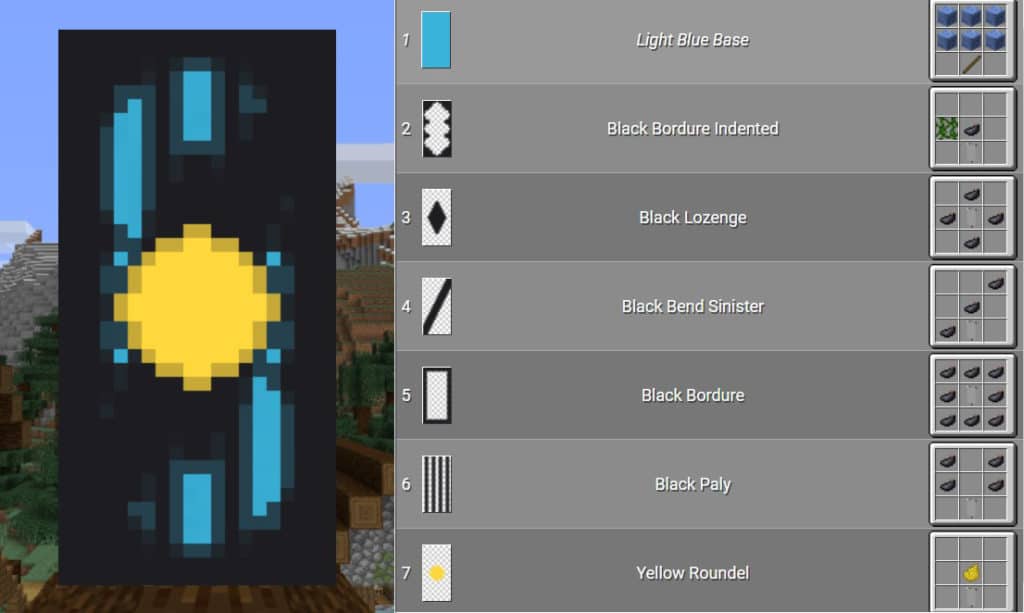 Galaxy Trippy Banner Minecraft Blueprint 1.17 Survival Friendly