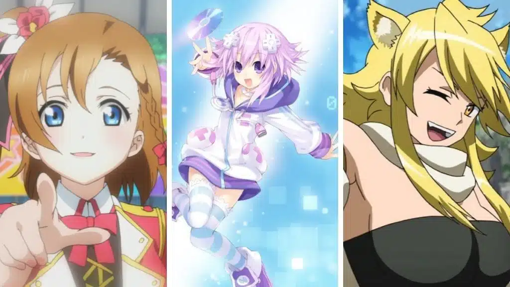 Happy anime girl