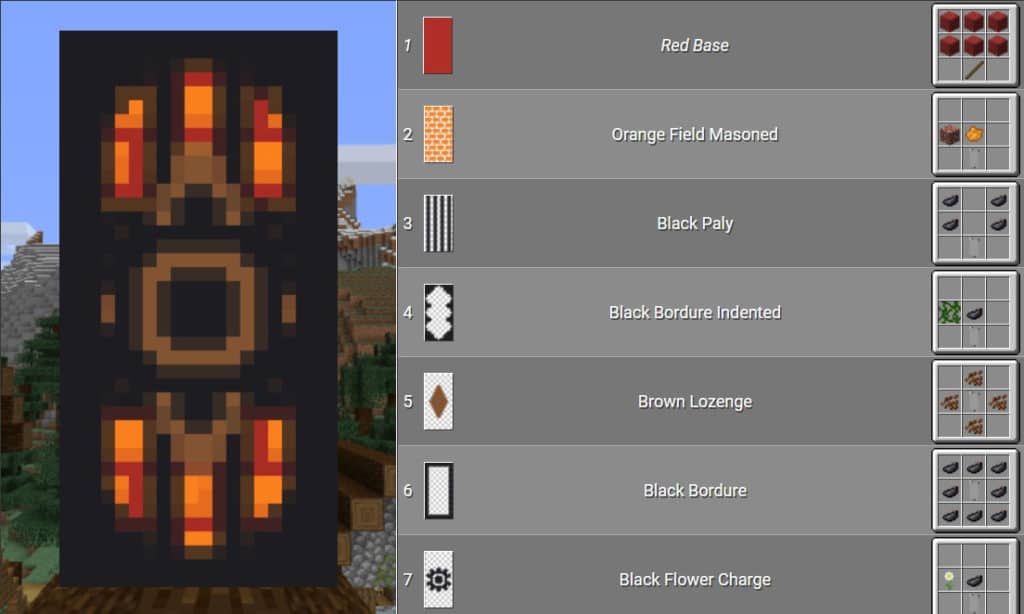 Nether Flame Lava Banner Cool Banner Minecraft Donner la commande