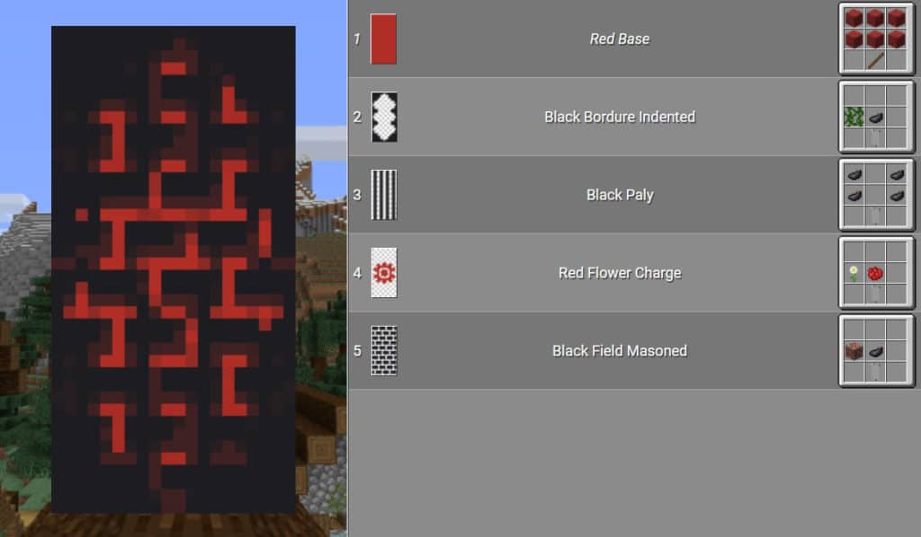 Bannière mystérieuse runique Bannière d'idée de décoration Minecraft magique 1.17