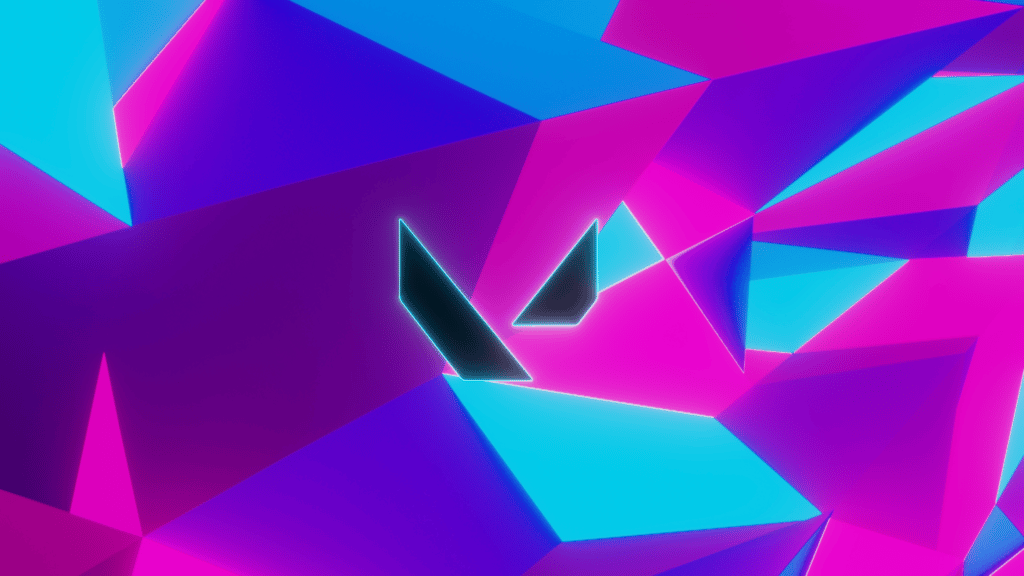 Neon polygons Valorant Wallpaper
