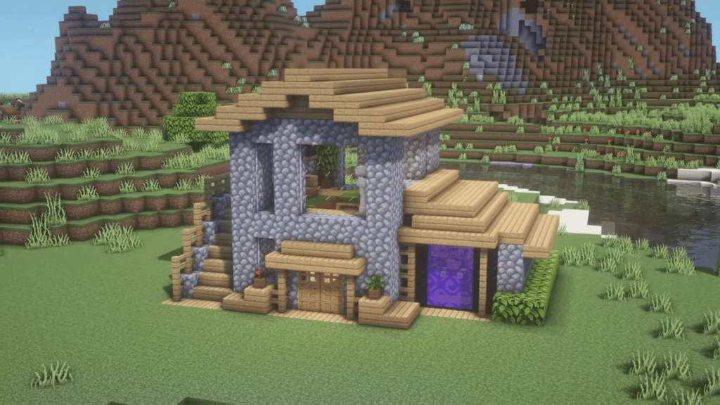 鵝卵石簡單簡單完整的房屋Minecraft如何構建教程1.17