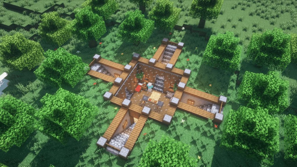 Podzemná základňa prežitia domu Minecraft ľahké jednoduché