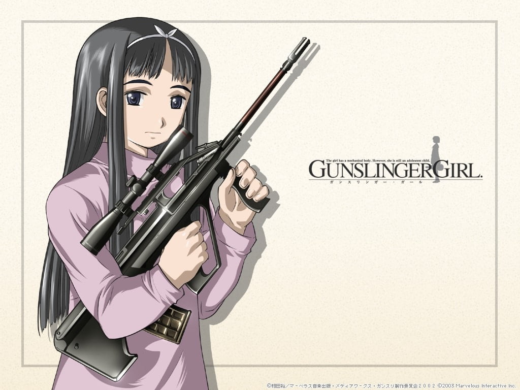 Anime Girl With Sword And Gun