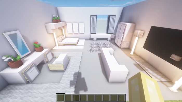 White Minecraft Bedroom