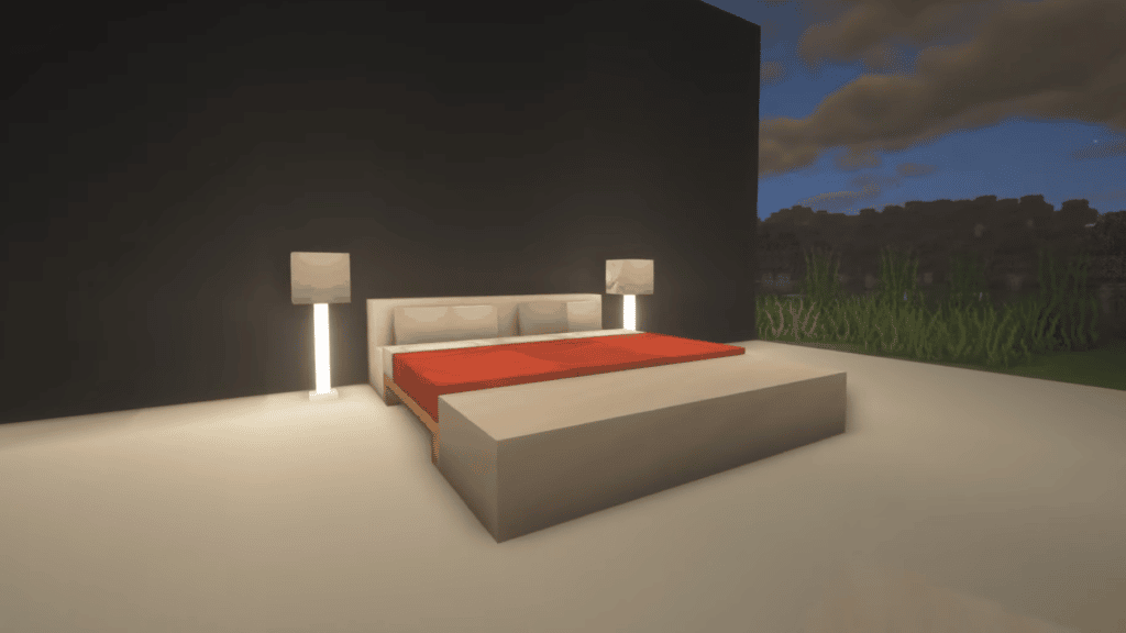 15 Awesome Minecraft Bed Designs, How To Hide Bed Frame Legs Minecraft Bedrock