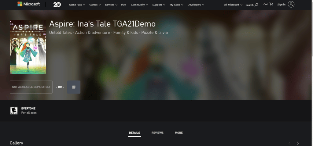 Aspire Ina's Tale TGA21Demo _ Xbox