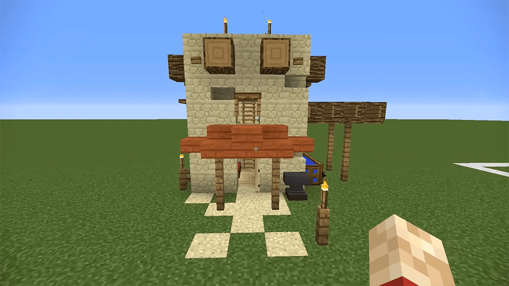 Маленький дом в пустыне Minecraft Survival Как построить Гриан