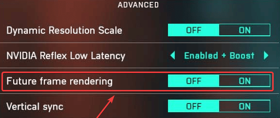 Turning off Future Frames Rendering can potentially fix the Battlefield 2042 DirectX error 