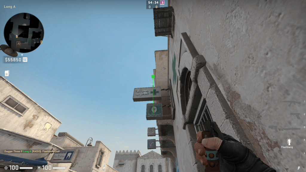 best flash grenade in dust 2 to try with a teammate