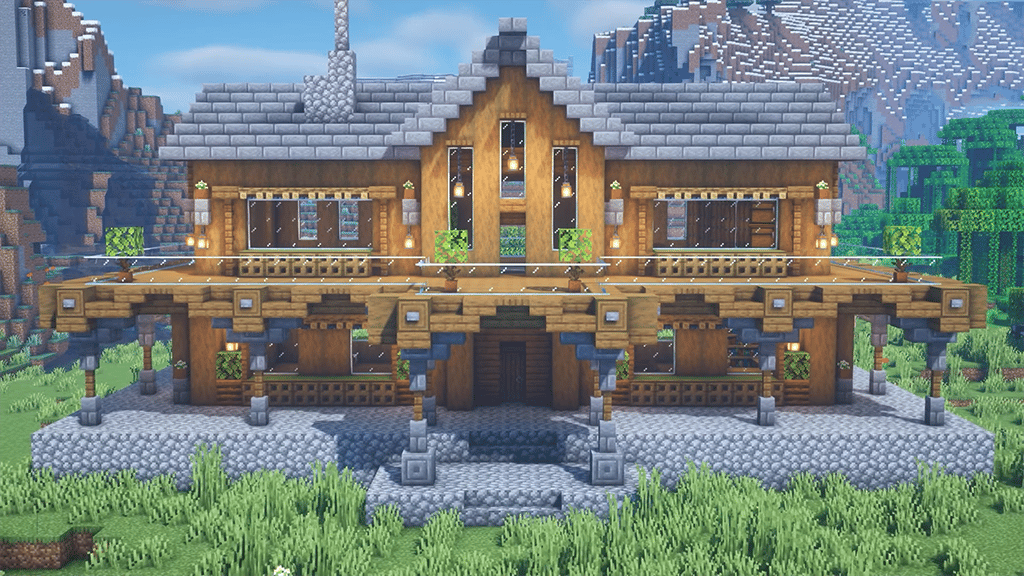 Minecraft Mansion Two Player House Idea Multiplayer