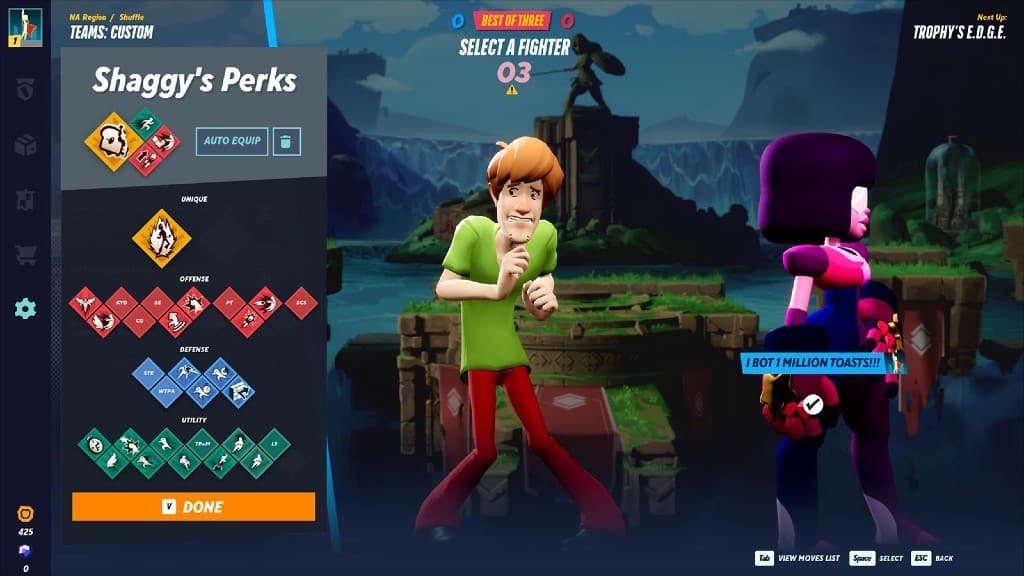 MultiVersus has character perks that help you win games