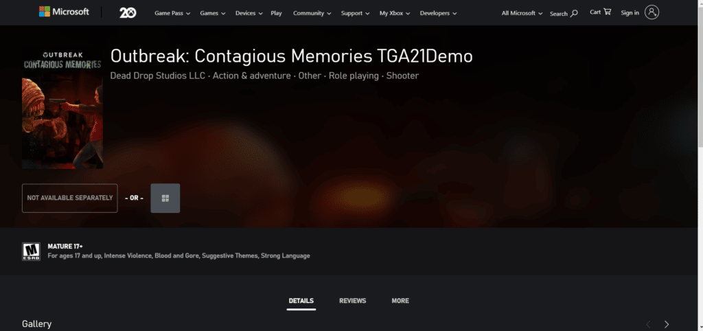 Outbreak Contagious Memories TGA21Demo _ Xbox