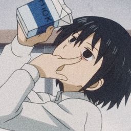 Pouring milk in eye funny anime pfp