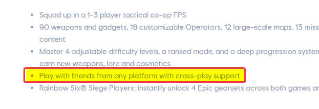Is Rainbow Six Extraction Cross Platform? It sure is, according to this FAQ from the pre-order page