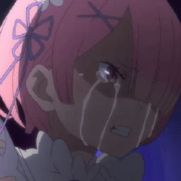Ram from Re Zero anime crying