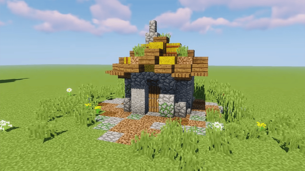 Stone House Survival Minecraft Small Home Design Video Tutorial