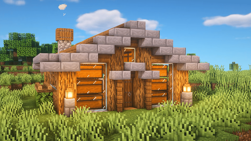 Storage House Minecraft Small Design Compact Building