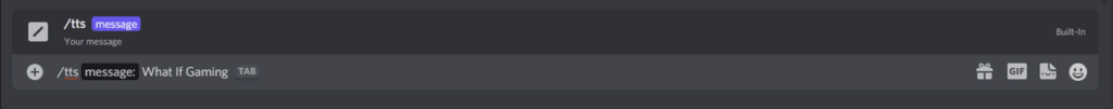 Using the TTS command in Discord