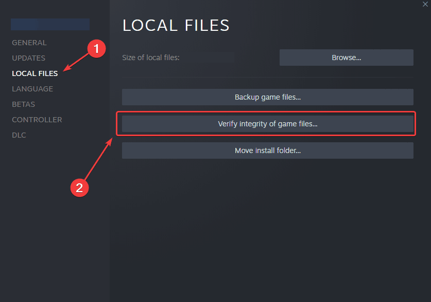 Verifying game files can potentially fix the Farming Simulator 22 crash issue