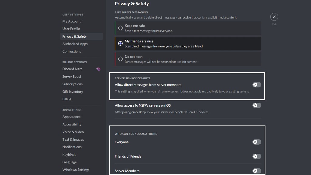 How To Remove Spam Bots In Discord Privacy & Safety Settings