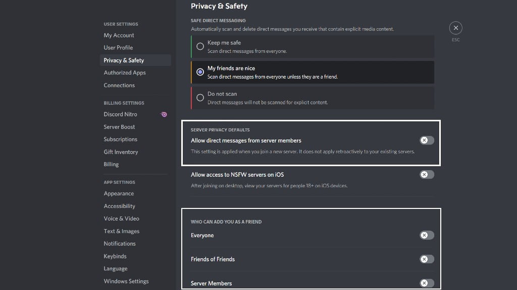 How To Remove Spam Bots In Discord Privacy & Safety Settings