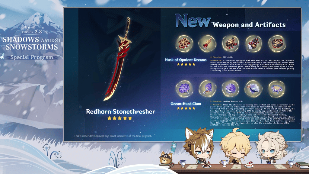 New Weapon and Artifacts