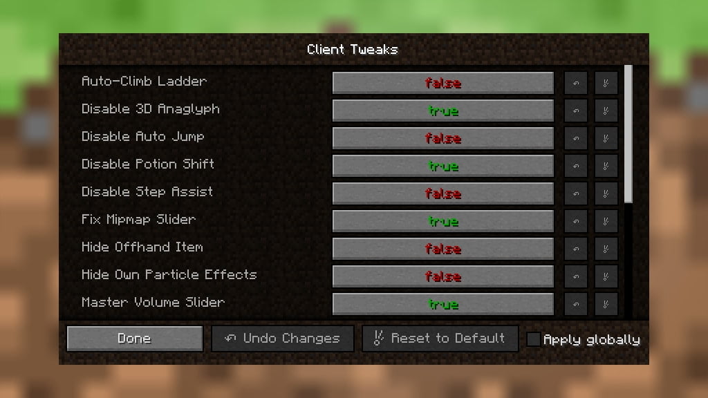 Utility Mod Client Tweaks Minecraft 1.18 Singleplayer Download CurseForge