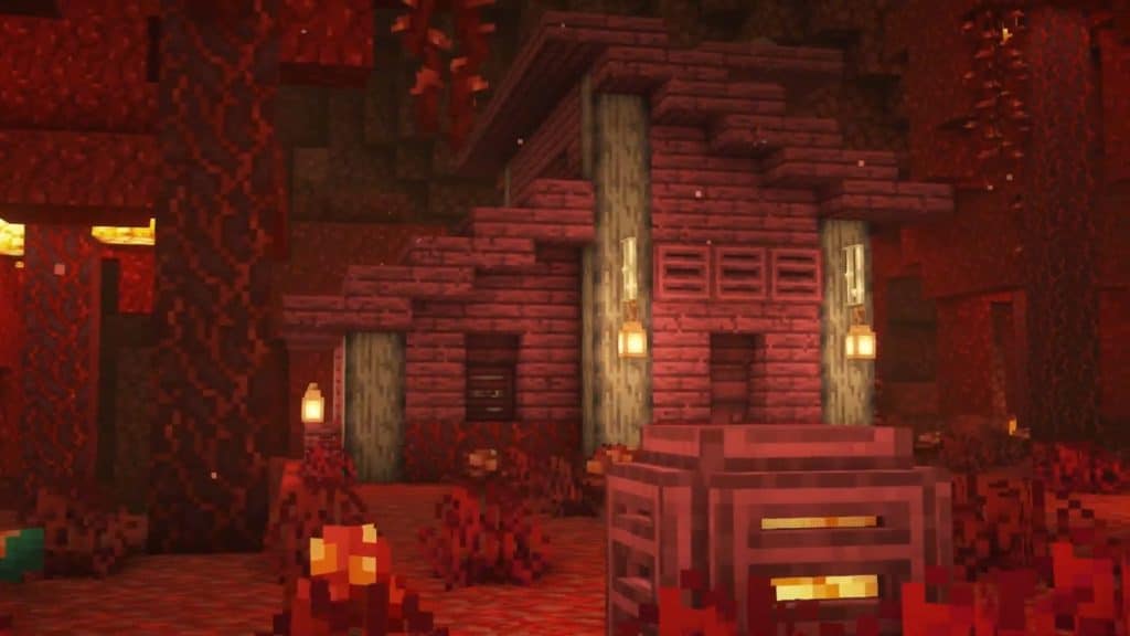 nether base ideas - Crimson Forest Starter House