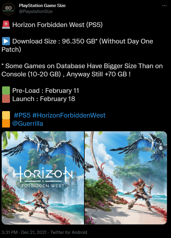 Horizon Forbidden West release: When does it launch and does it have  preload?