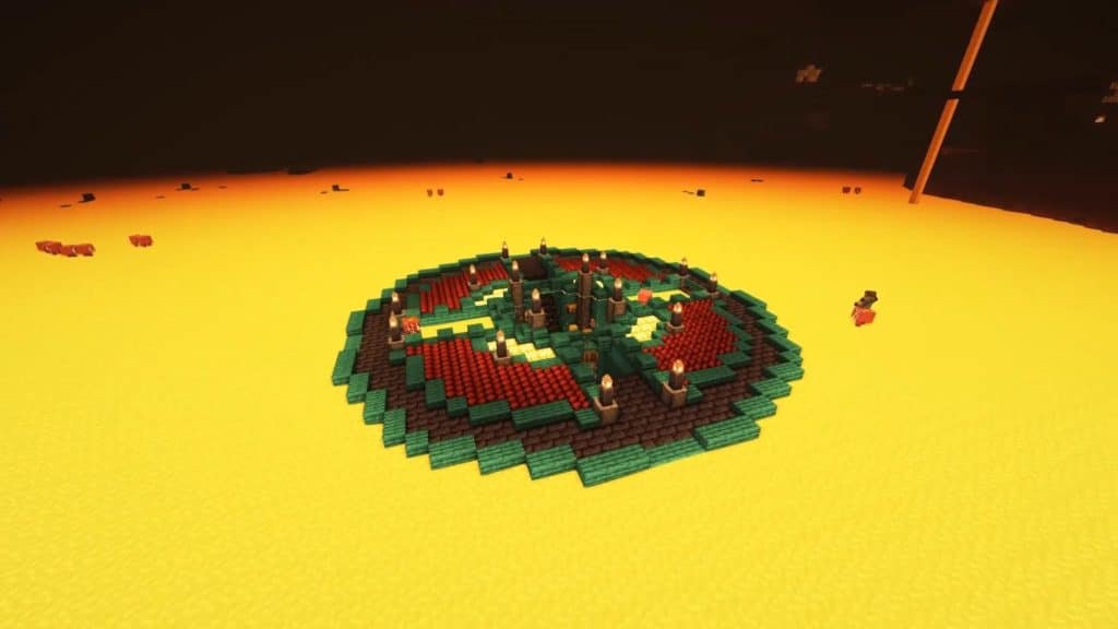 nether builds Minecraft - Lava Lake Nether Base