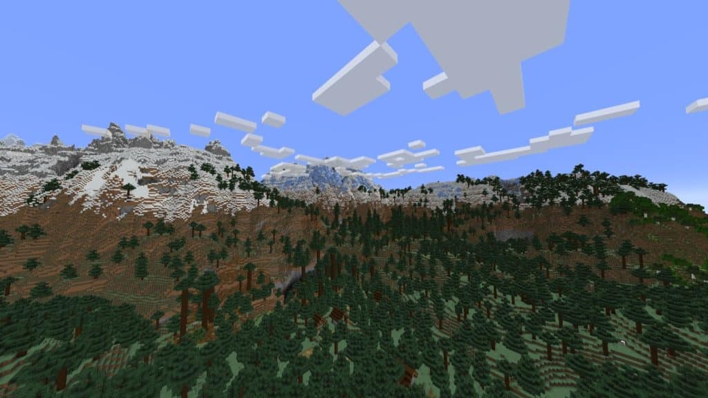 1.18 Seeds - Massive Mountains Surrounded By Taiga Forests