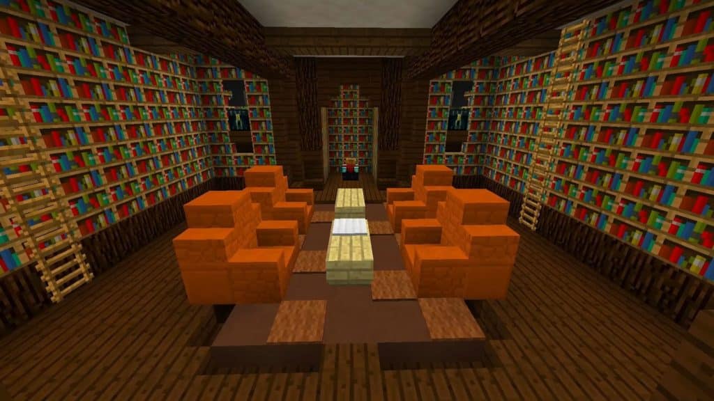 Minecraft Interior Design Idea - Library Room